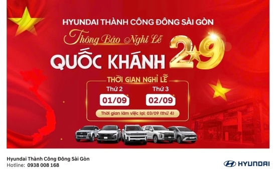 THÔNG BÁO NGHỈ LỄ QUỐC KHÁNH 2/9 