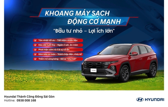 KHOANG MÁY SẠCH, ĐỘNG CƠ MẠNH