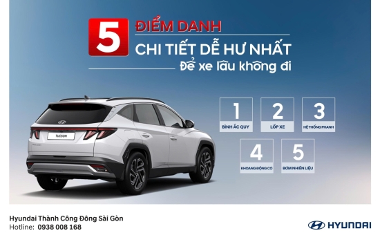 ĐỂ XE LÂU KHÔNG ĐI, ĐIỂM DANH 5 CHI TIẾT DỄ HƯ NHẤT!