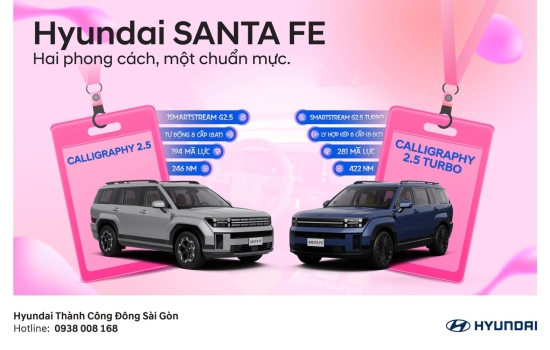 HYUNDAI SANTA FE: CALLIGRAPHY 2.5 VÀ CALLIGRAPHY 2.5 TURBO
