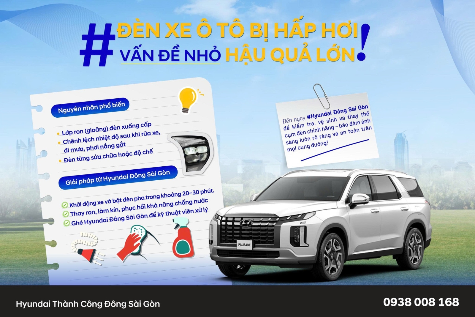 ĐÈN XE Ô TÔ BỊ HẤP HƠI
