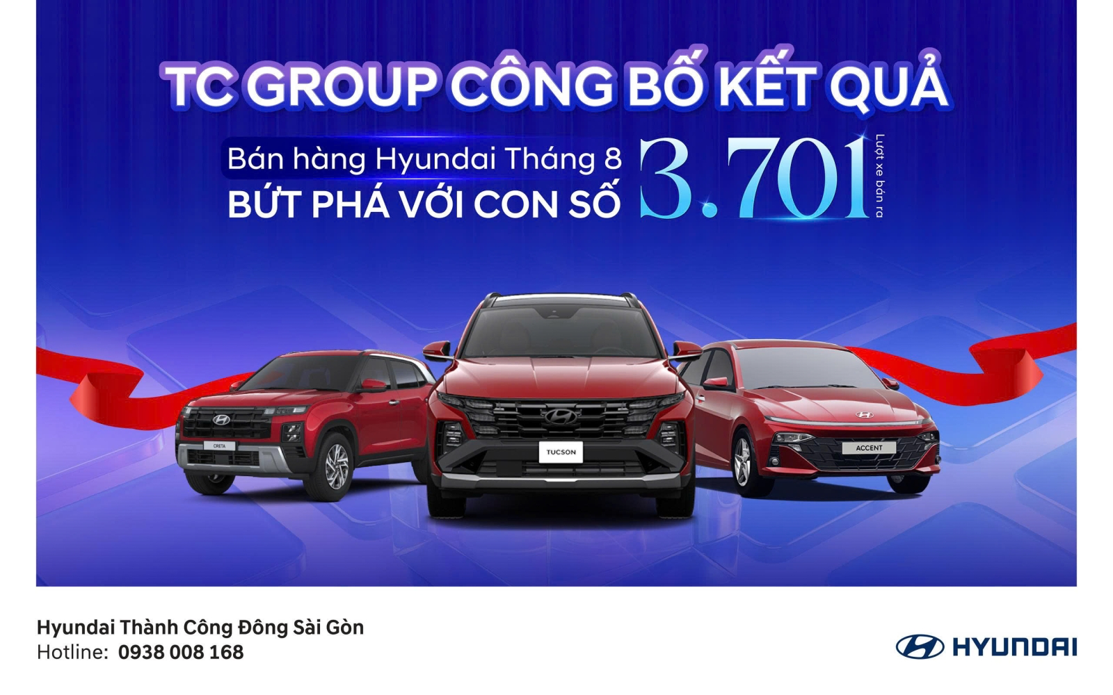 TC GROUP THÔNG BÁO KẾT QUẢ BÁN HÀNG HYUNDAI THÁNG 8/2025