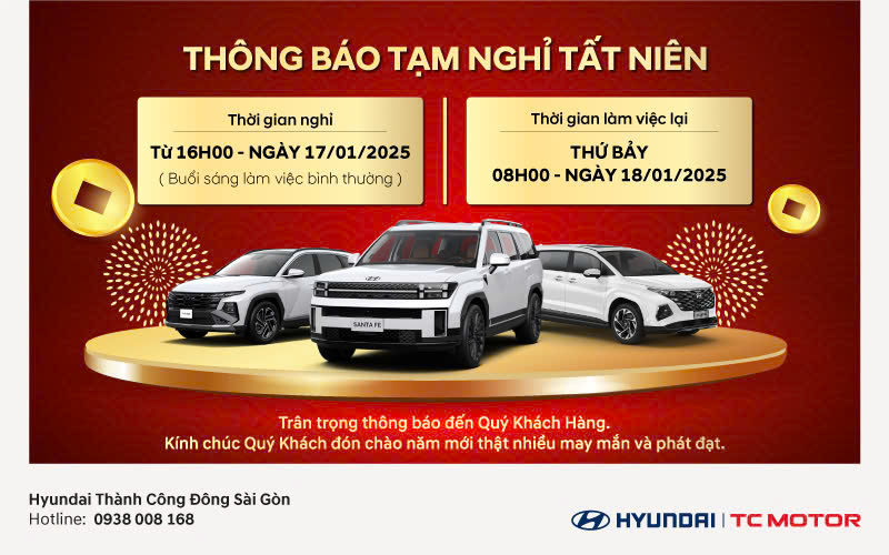THÔNG BÁO TẠM NGHỈ TẤT NIÊN